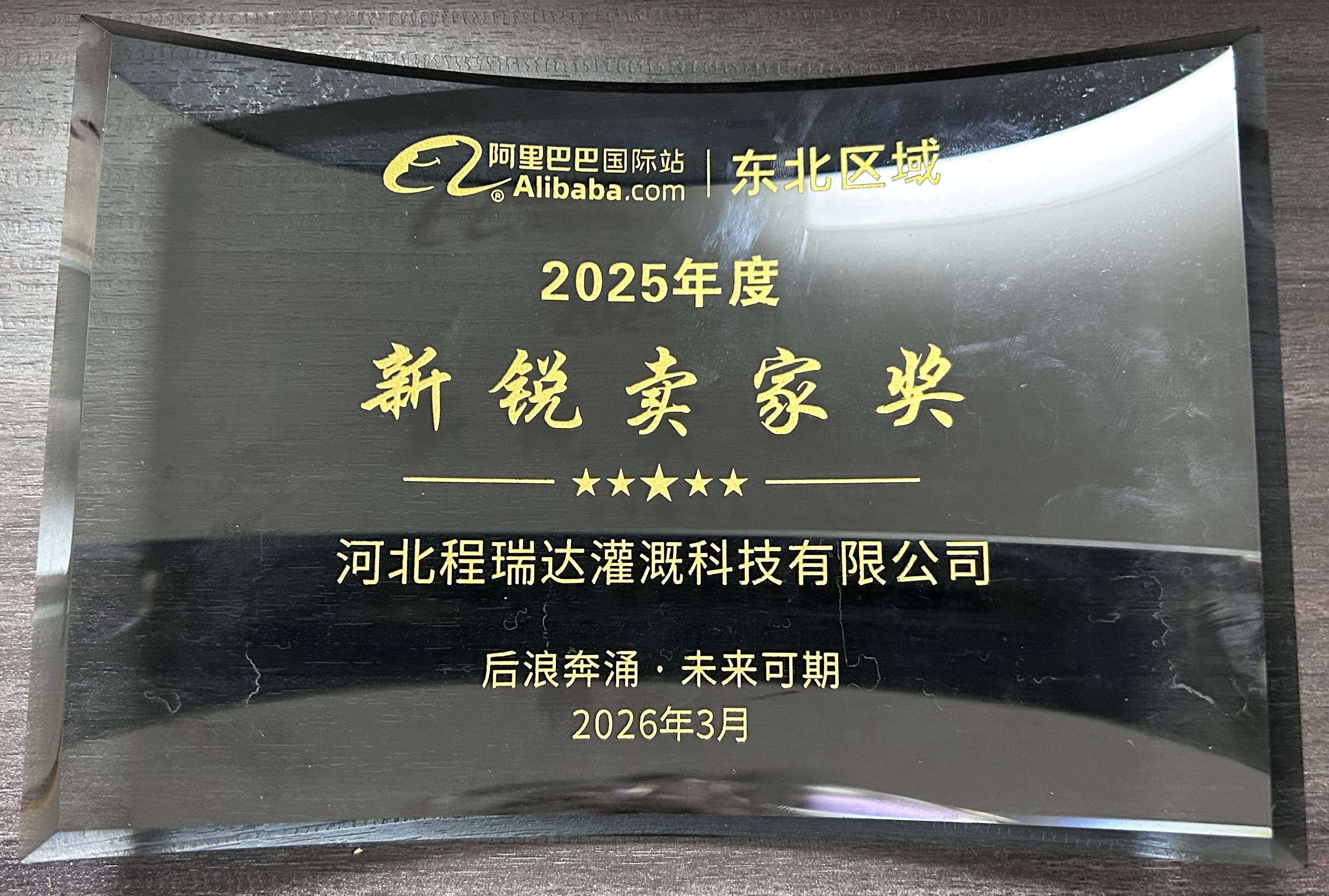 平顶山程瑞达灌溉 | 荣获阿里国际站新锐卖家奖