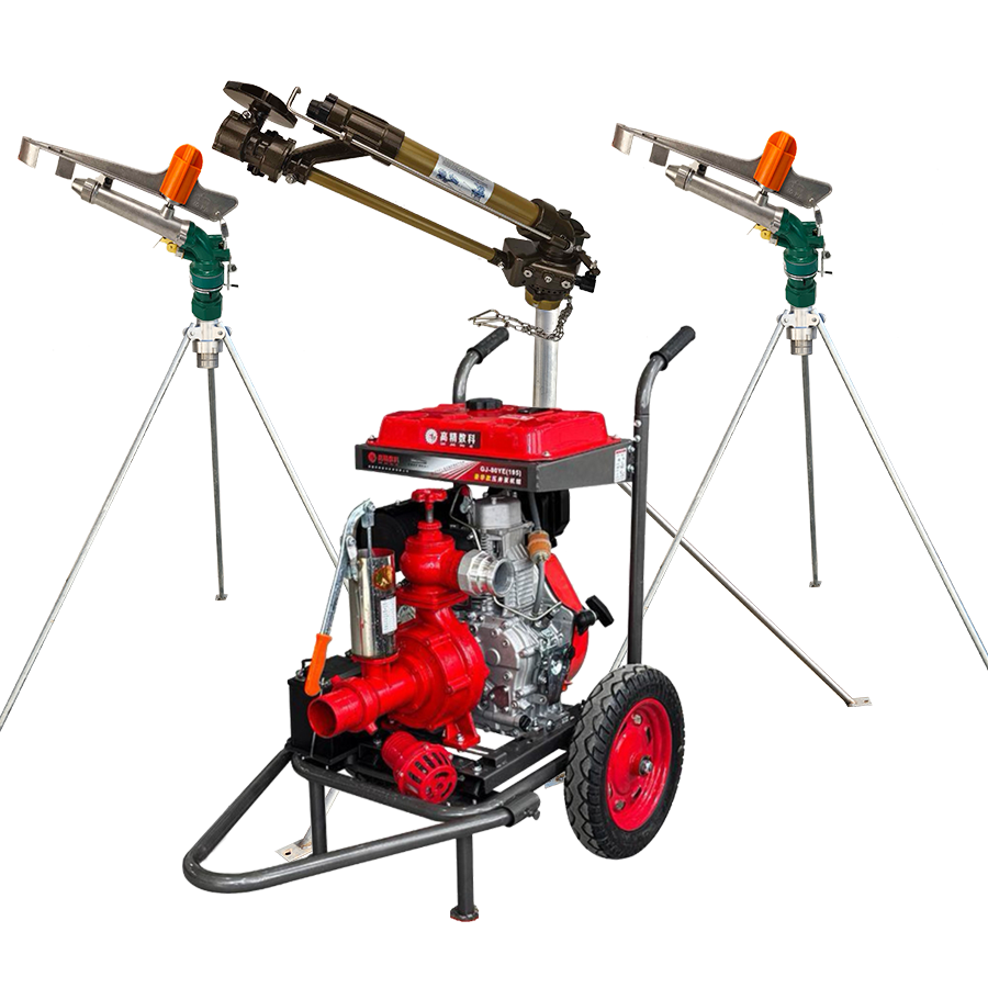 平顶山一体式灌溉机组 全套喷枪水带配齐 抗旱浇地神器